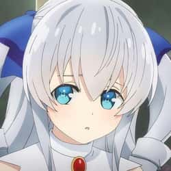White Hair Blue Eyes Anime Girl